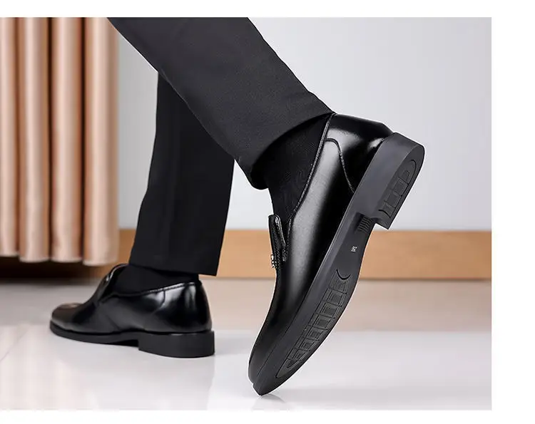 2026 Herren Casual Kunstleder Slipper mit Weicher Sohle, Business Casual Bequeme Büroschuhe, Gehschuhe – Detail 19