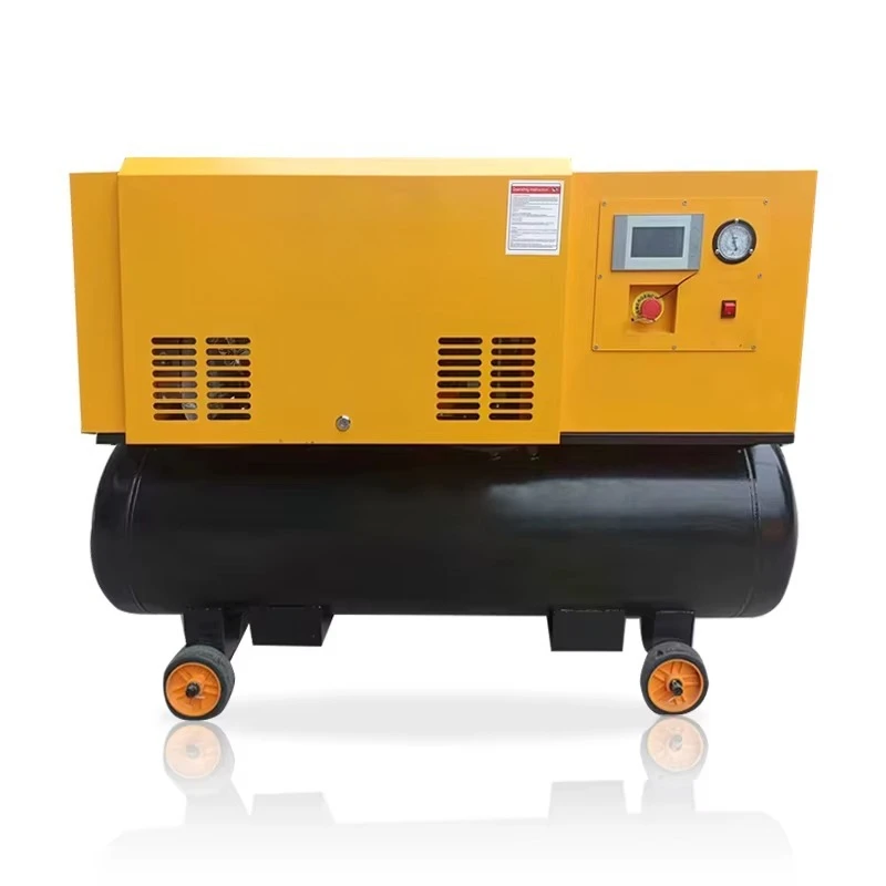 

10HP VSD Роторный винтовой воздушный компрессор 40CFM 60 галлонов Портативный воздушный компрессор с сушильной машиной