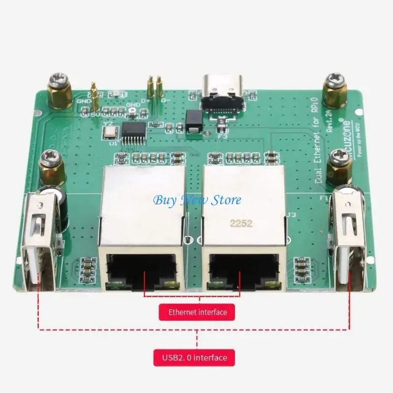 

20CE Two Ethernet Port Mainboard for RaspberryPi 2W High Bandwidth