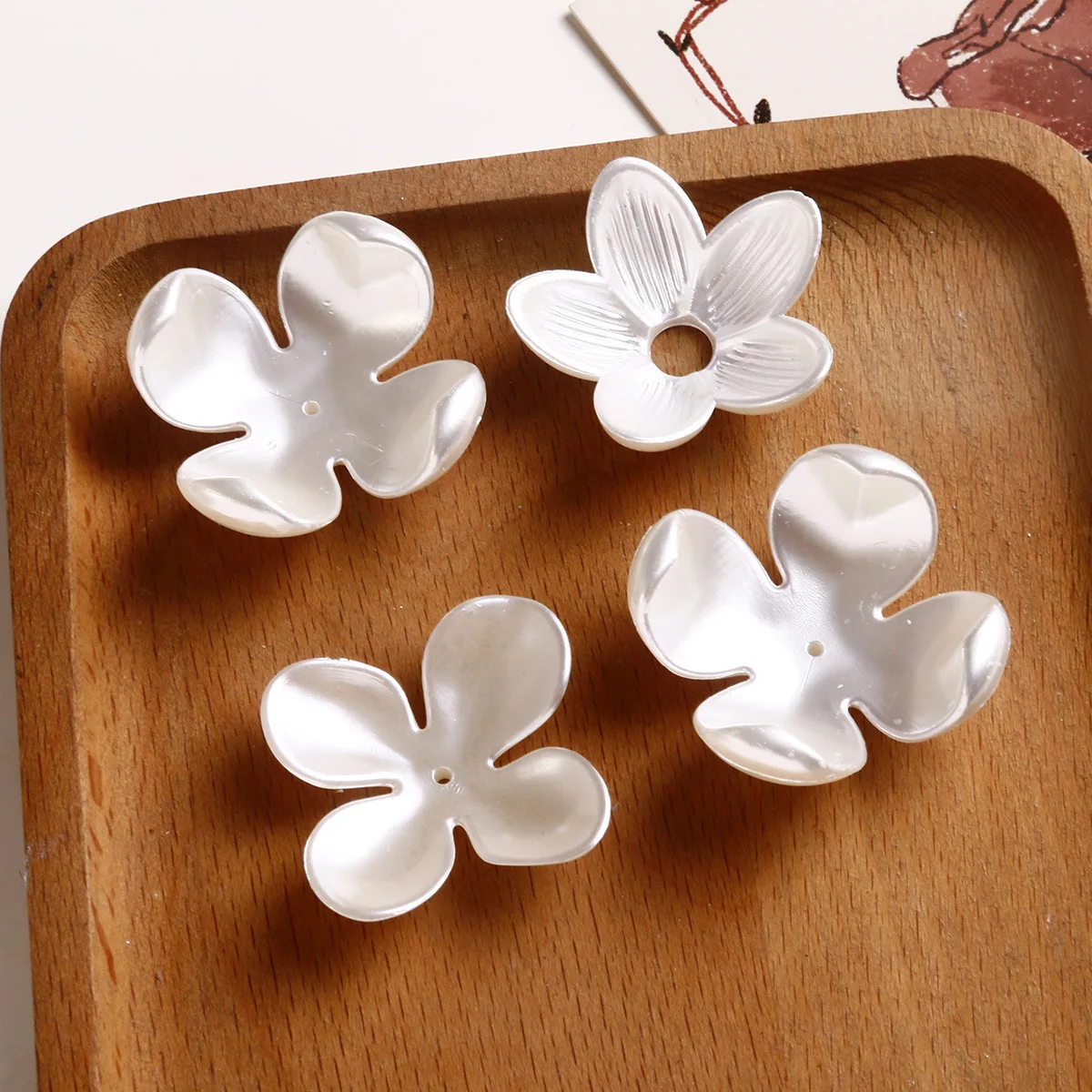 10pcs Vintage Petal Jewelry Pendants Handmade Flower Acrylic Pendant Charms Necklace Earrings Connectors Diy Jewelry Making