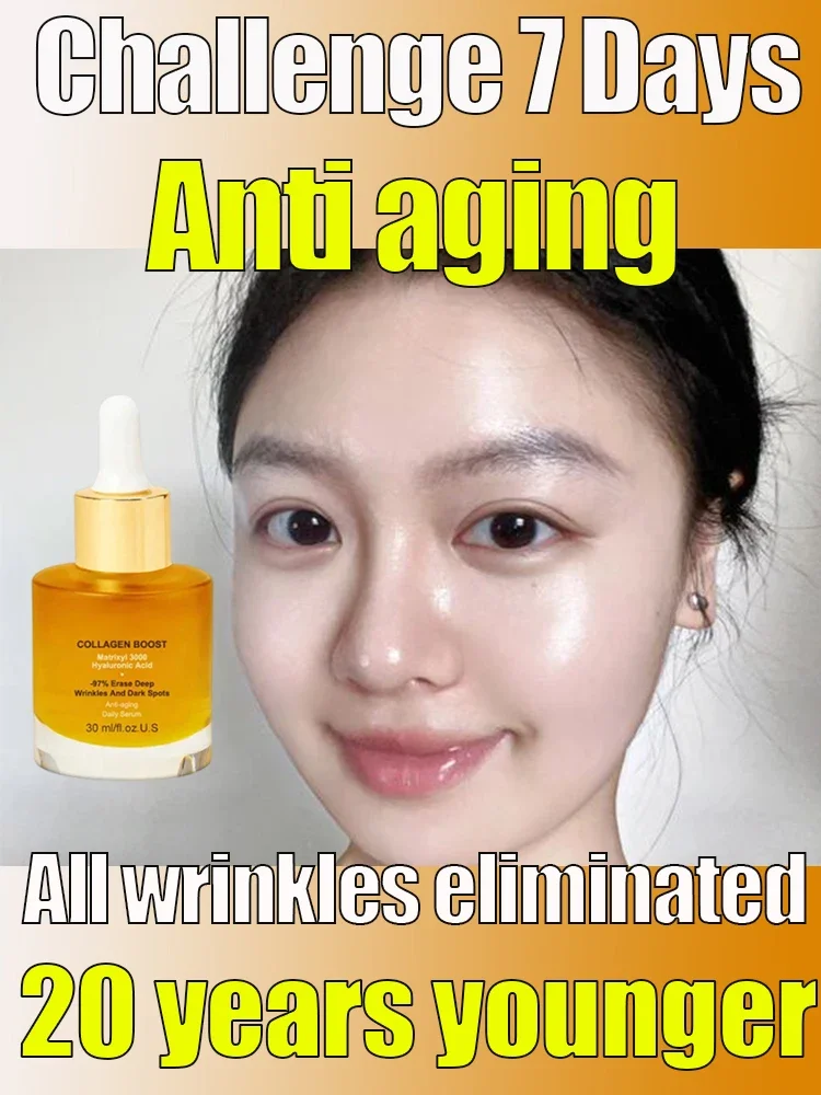 

Remove Wrinkles Facial Serum Firm Skin Delay Aging Improve Dullness Brighten Moisturize Anti-Wrinkle Facial Collagen Essence oil