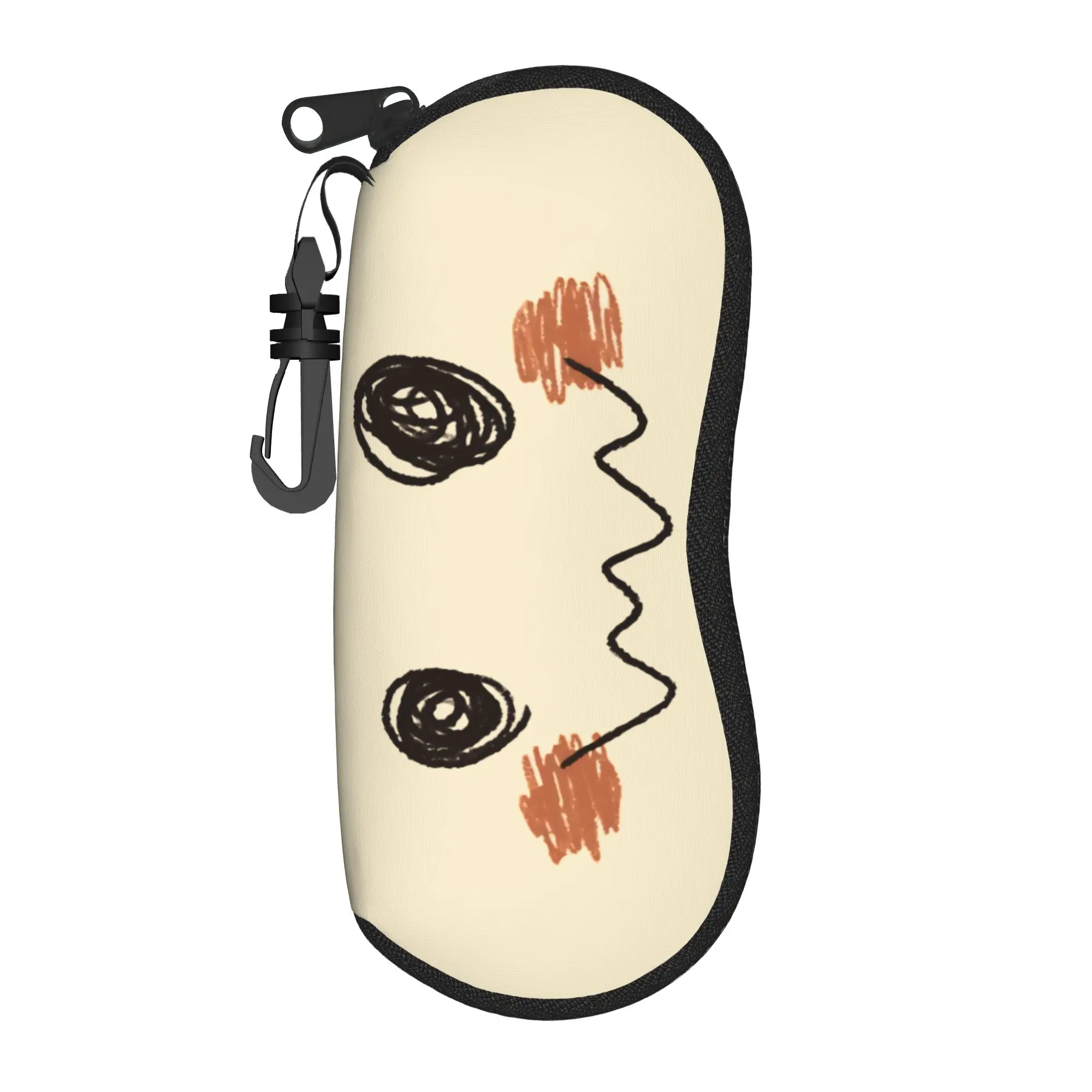 Mimikyus Face Glasses Case Unisex Waterproof Zipper Pokemons Eyewear Storage Box Anti-Pressure Glasses Box