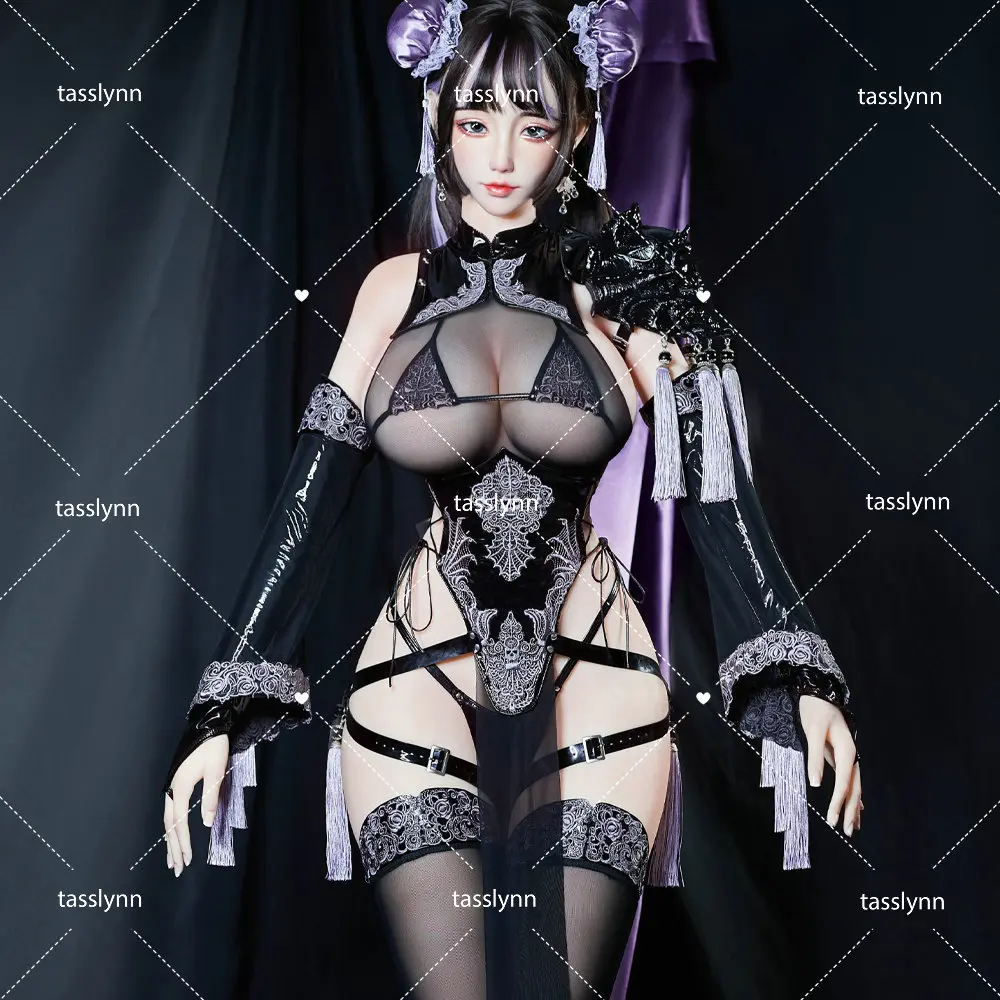 

Purple Dark Reign Ninja Shadow Snow Shadow Patent Leather Case Cosplay Costume Outfit with Tassel Cosplay Bodysuit