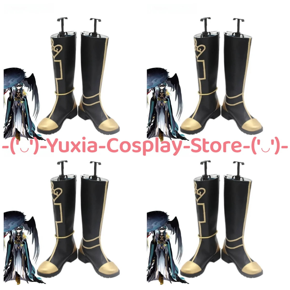 

Юксиакосплей! Genshin Impact Xiao Обувь для косплея Аниме Игровой персонаж Опора Сапоги из искусственной кожи Хэллоуин Карнавальный костюм для вечеринки