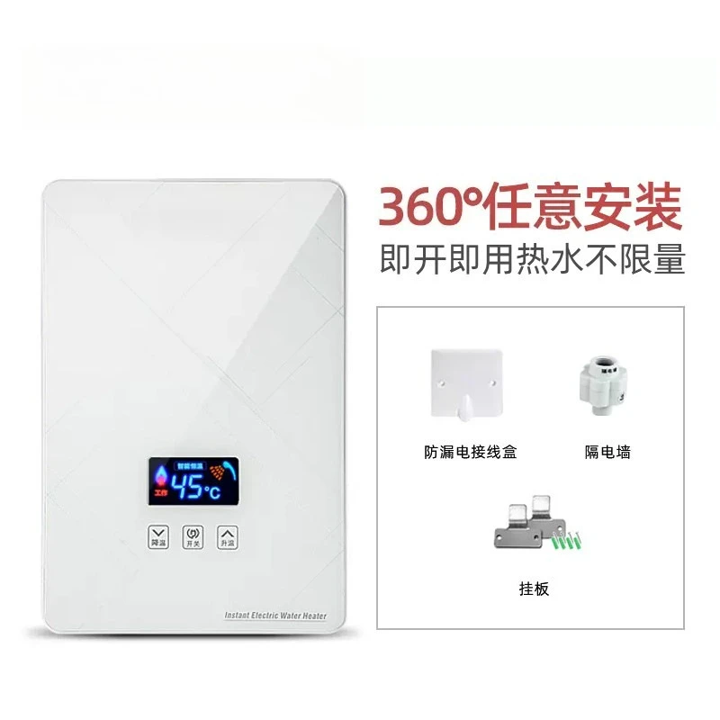 Kitchen water heater instant horizontal type does not require installation or water storage