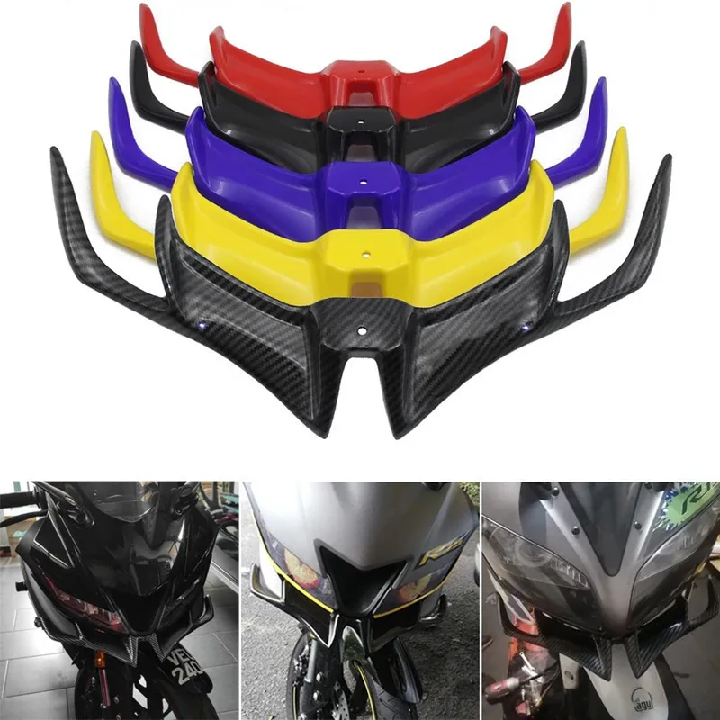 Motorcycle Front Fairing Winglet Wing Cover Trim For YAMAHA YZF R15 V3 2017 2018 2019 2020 2021 Shark Fin Beak Moto Accessories image 5