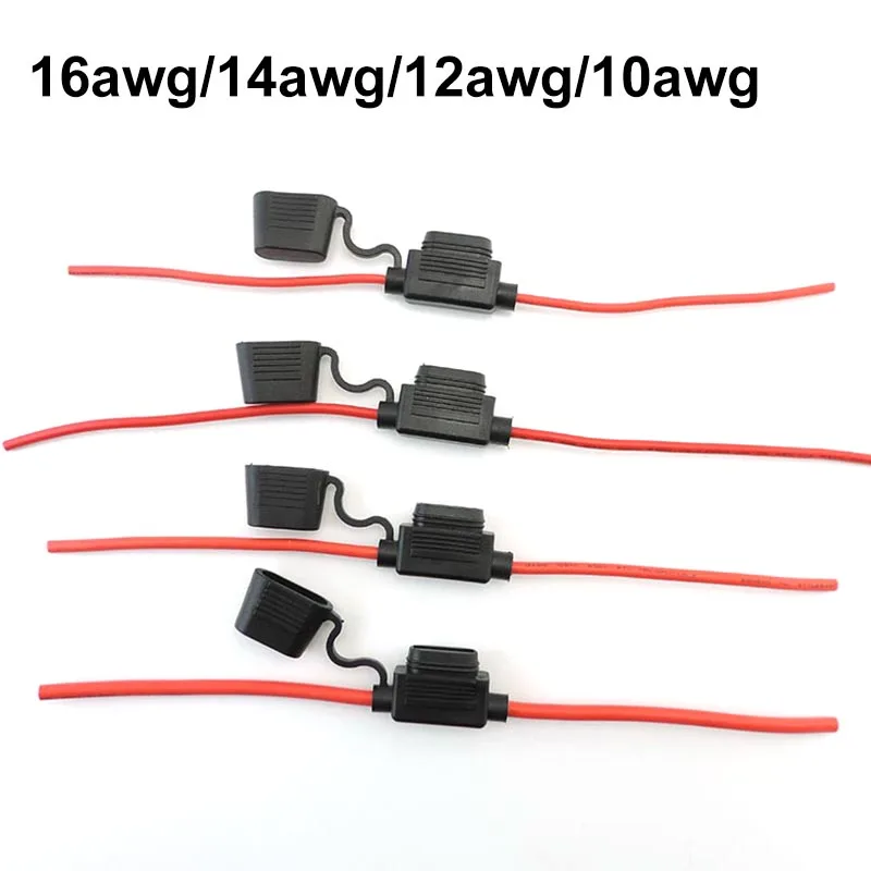 16/14/12/10AWG Wire Automotive Power Socket Waterproof Medium Auto car Fuse Holder Box Blade Fuse cable K5