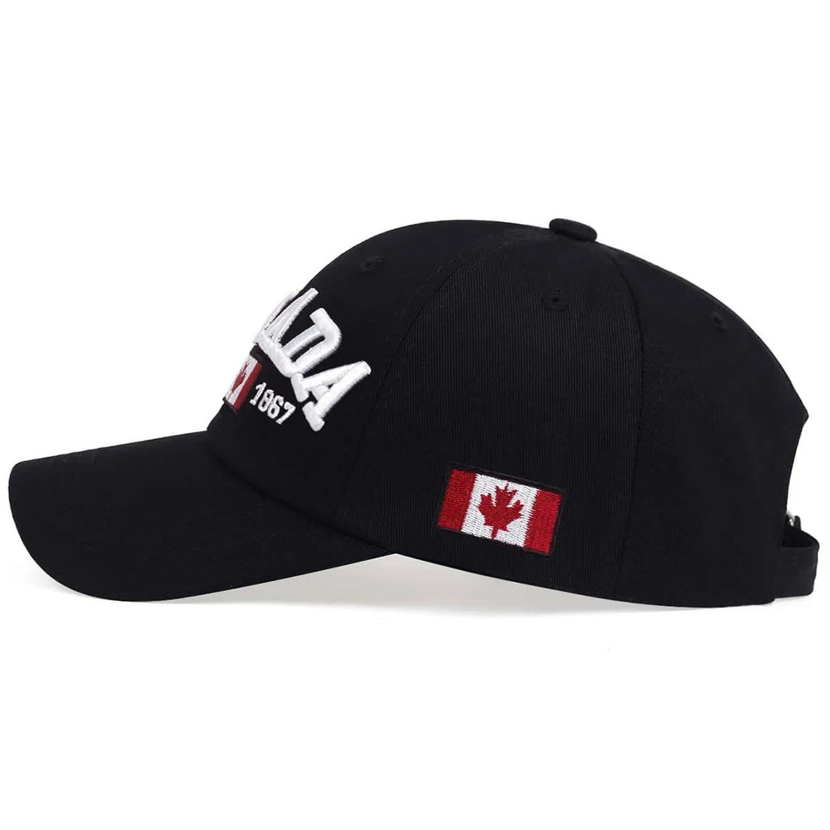 Modische Baseballkappe aus Baumwolle mit Kanada-Flagge, Snapback, verstellbare Herren-Baseballkappen, Gorras – Detail 3