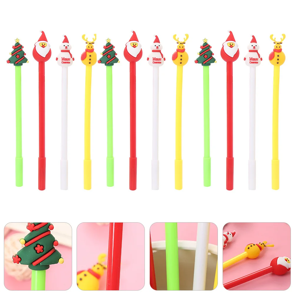 

20Pcs Christmas Writing Pen Fun Themed Design Ideal for Students Kids Teachers Office Use Smooth Writing Gel Ink Pen Set Bulk