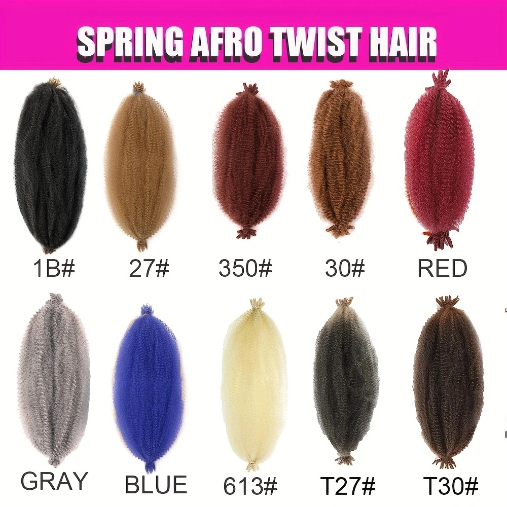 Afro Marley Twist Braiding synthetic Hair Extensions For Soft Locs Fluffy Afro Twist Crochet Hair Butterfly Locs For Women