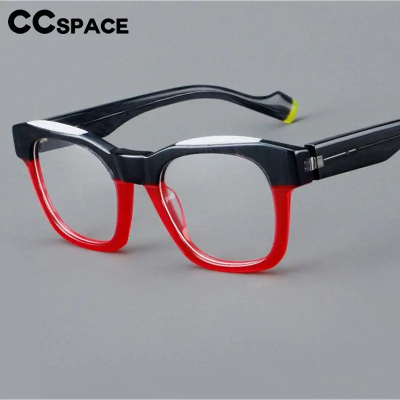 R57583 Retro Acetate Reading Glasses Fashion Color-Blocked Optical Presbyopia Eyeglasses Diopter +50+100+150+200+250+300+350