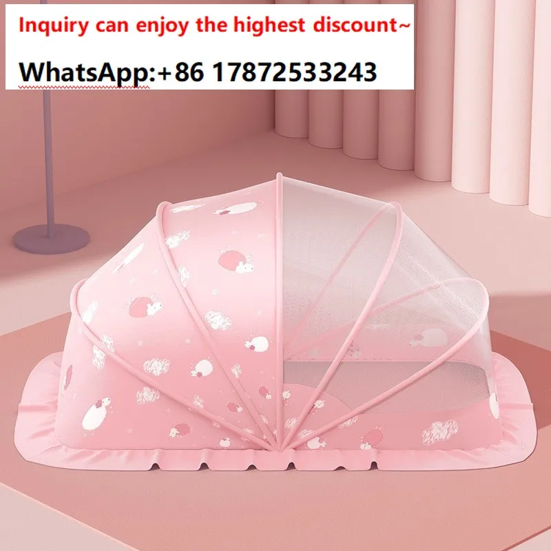 Mosquito net, small bed, Mongolian yurt, full face mosquito repellent cover, foldable universal bottomless support for shading