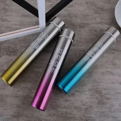 Gradient colour 240ml Travel Vacuum Flask Stainless Steel Straight Cup Insulation Tumbler Thermos Coffee Thermo Mug