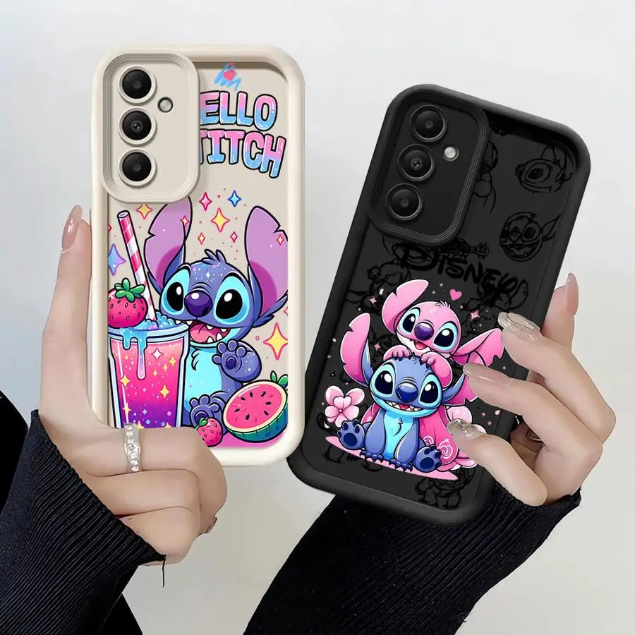 Disney Stitch Cute Phone Case for Samsung Galaxy A13 A14 A16 A32 A33 A34 A22 A23 A24 A12 4G 5G Soft Silicone Cover