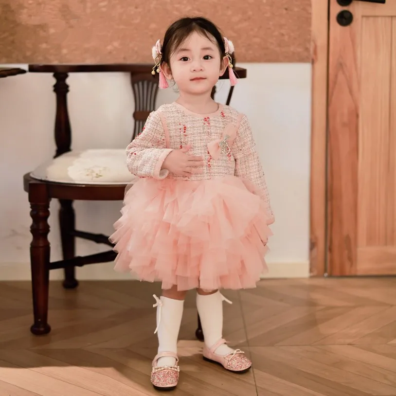 

Вечернее платье с цветочным узором для девочек, детские платья принцессы для выступлений на фортепиано, день рождения, для девочек, A4754, Vestidos