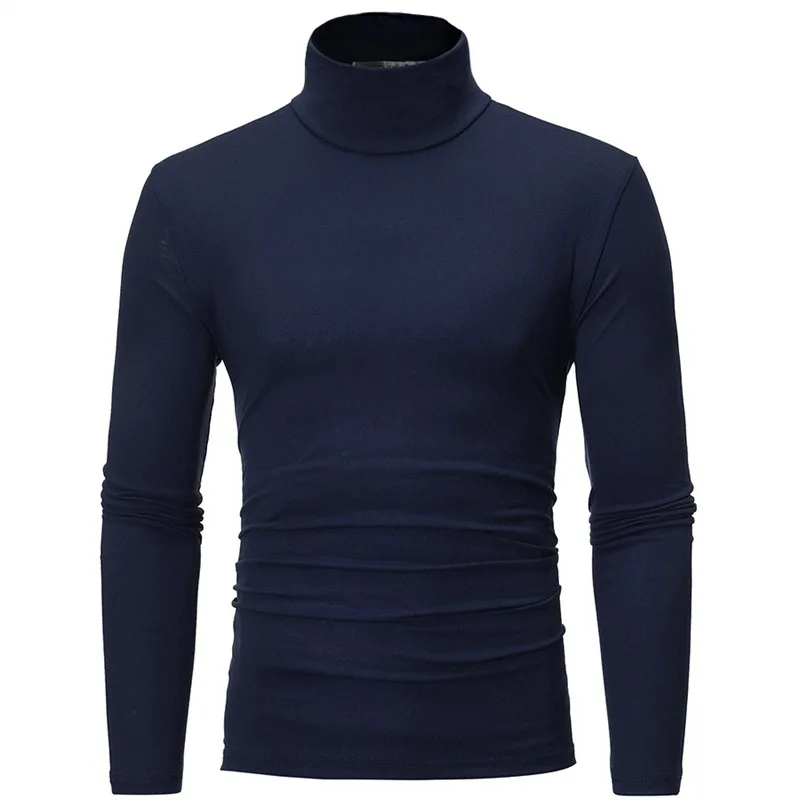 Thermisch ondergoed Tops Heren Winterkleding Thermisch shirt Herfst Heren Winterpanty Hoge hals Dun Slim Fit T-shirt met lange mouwen