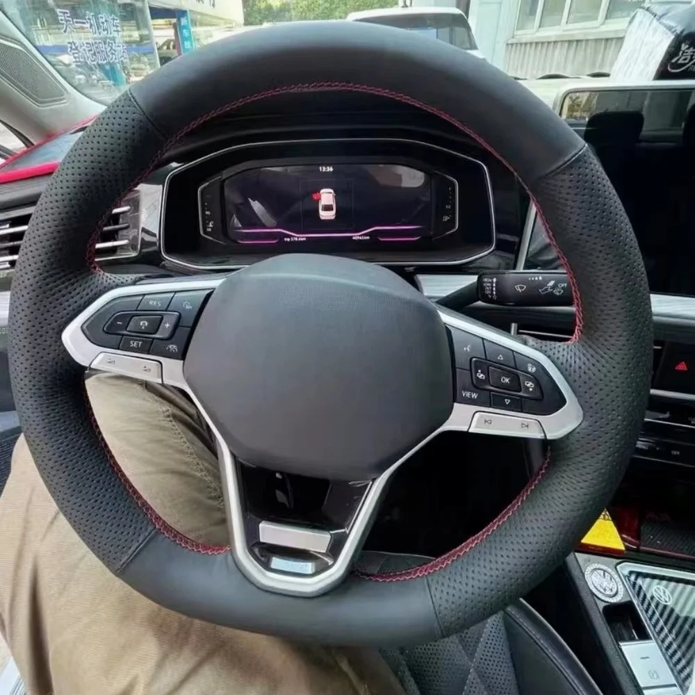 

Customization Car Steering Wheel Cover Accessories Hand Sewing Microfiber Leather For Volkswagen VW Golf 7 6 MK7 MK6 MK5 NK4 NK3