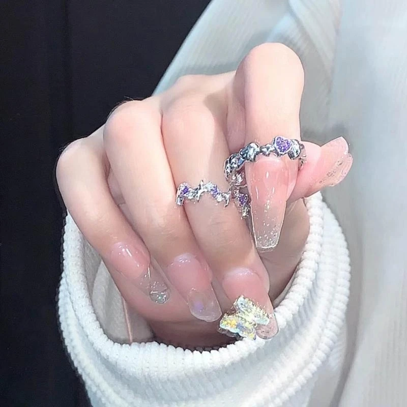 Wedding Engagement Rings Y2K Rings Aesthetic Jewelry Birthday Gifts for Women