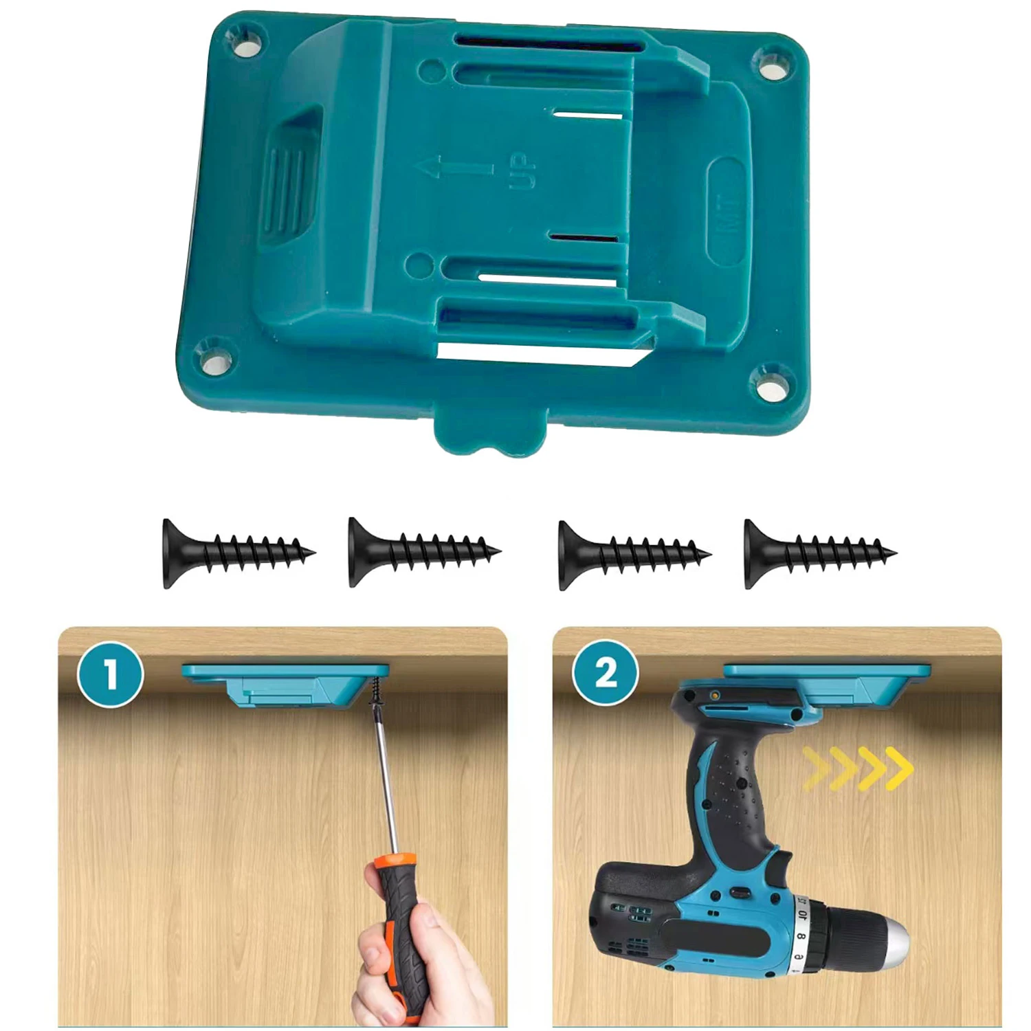 1pc Plastic Battery Tool Holder Base With Connectable Buckle For Bl1830 Bl1840 14.4V 18V Lithium Battery Power Tool Parts
