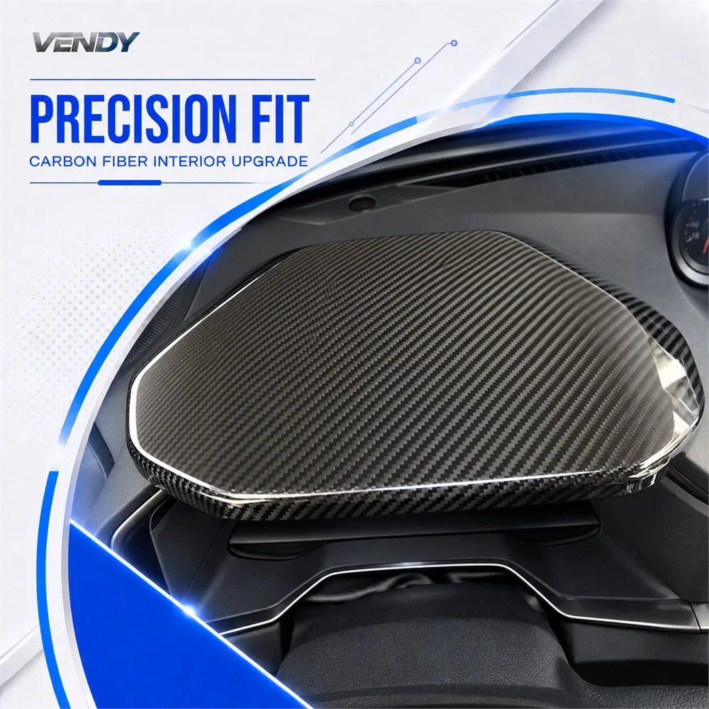 Real Carbon Fiber For Nissan Z RZ34 400Z Fairlady Z 2023-2025 Display Screen Upper Cover Panel Sticker Cover Trim Accessories