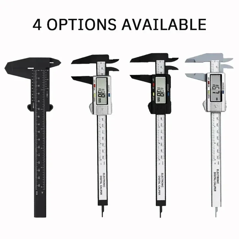 

1PC Plastic Vernier Caliper Digital Display Caliper Mini Text Play Caliper Student Vernier Ruler 0 to 150mm Measuring Tool Ruler