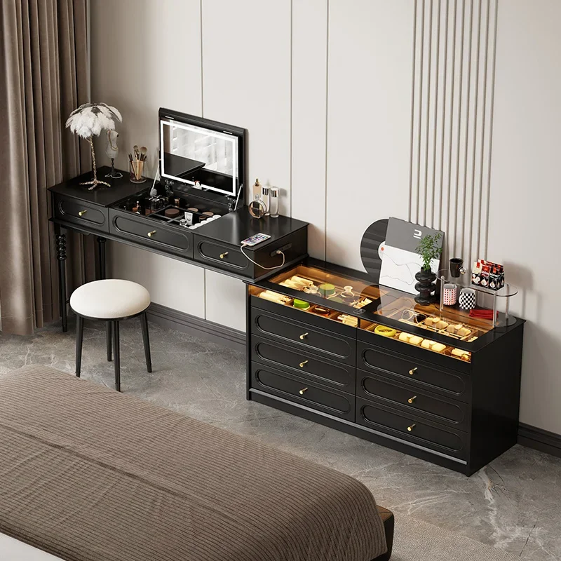 Italian minimalist dresser chest integrated storage cabinet