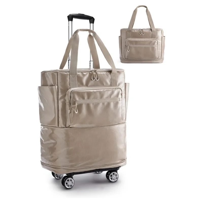 large-capacity-travel-bag-foldable-lightweight-carry-on-suitcase-checked-luggage-bag-polyester-material-with-handle