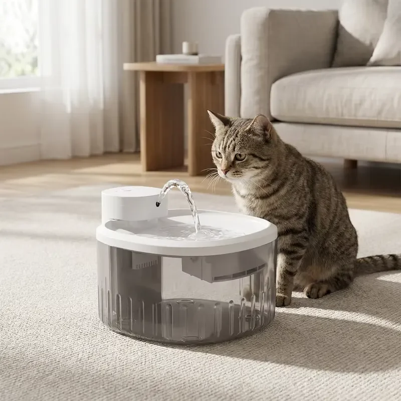 Automatic Pet Water Fountain with Deep Filtration System Double Circulation Fresh Water Dispenser for Cats and Dogs Daily