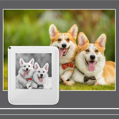 Llavero con memoria con función NFC, pantalla de tres colores de 1,54 pulgadas, imagen, transmisión inalámbrica, llavero, pantalla de tinta