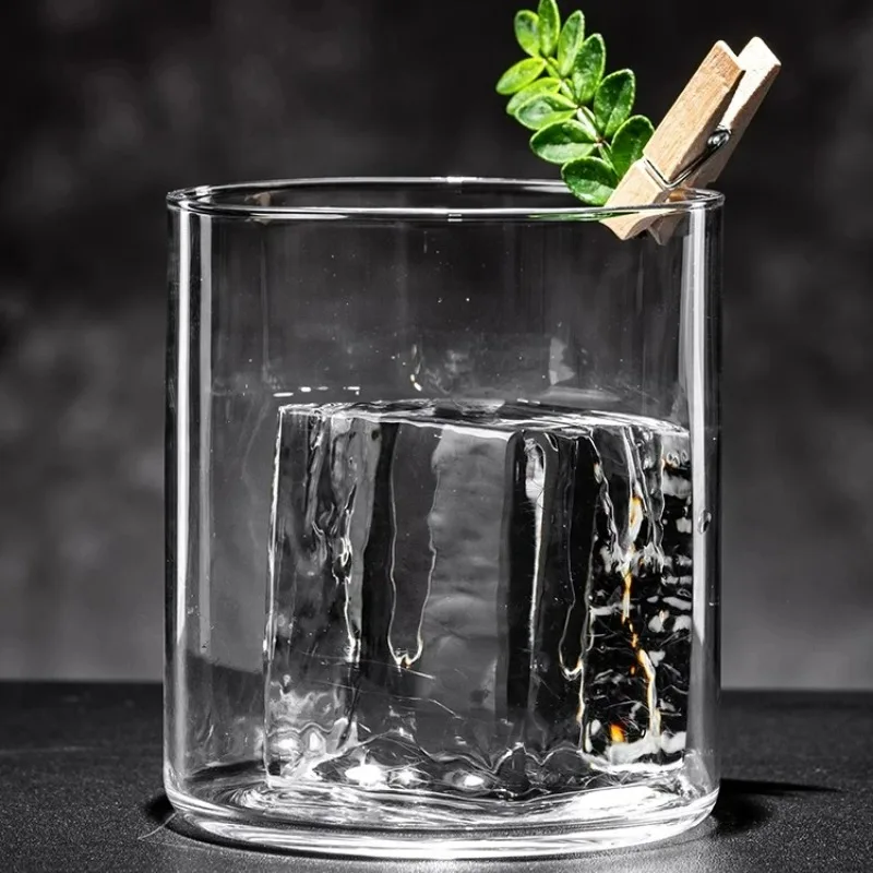 Classical Whiskey Glass Cups Japanese Style Cocktail Glasses Cups Ultra-thin Carved Glass Cup Simple Colin Cup Kitchen Accessory