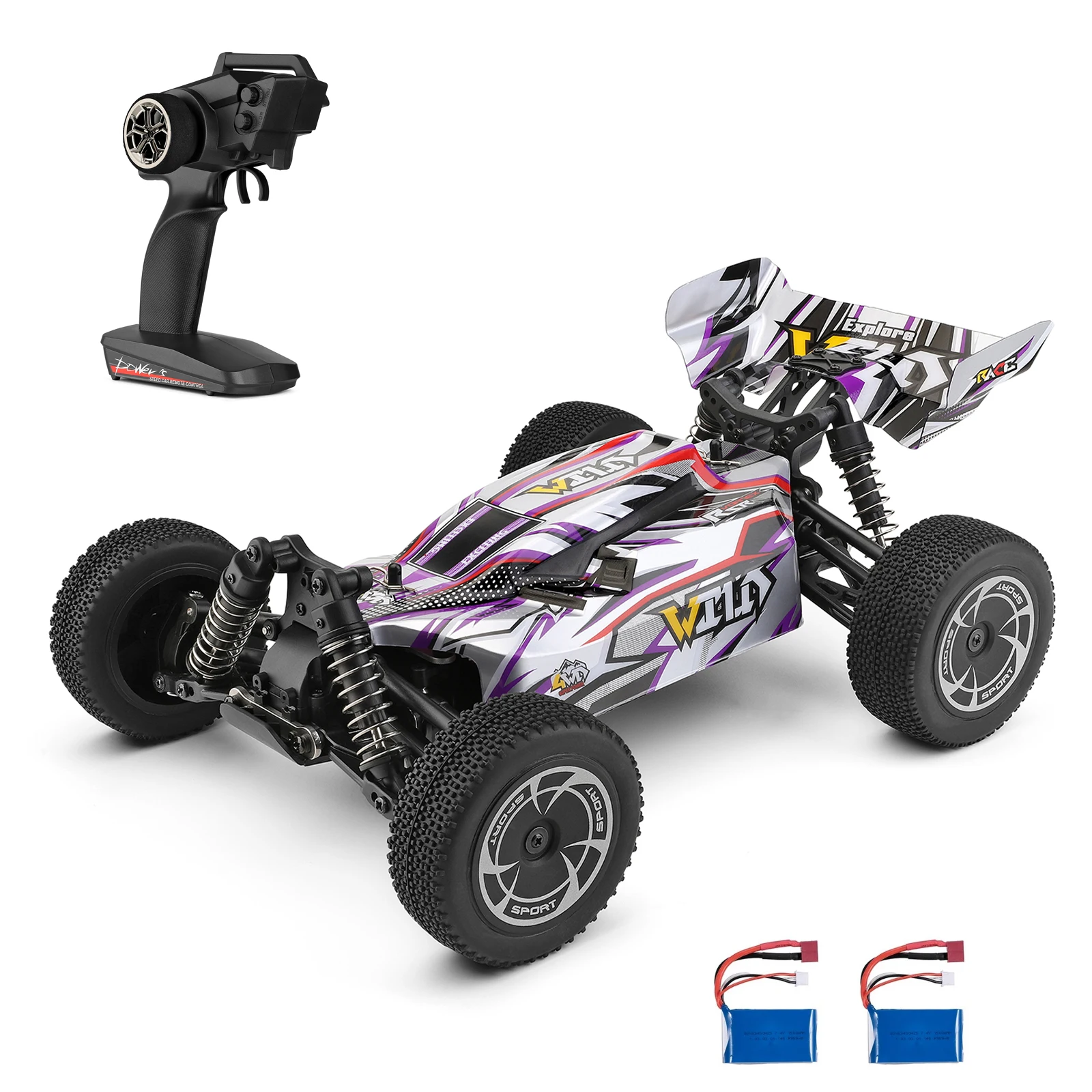 Wltoys XKS 144016 1/14 Remote Control Car 35km/h High Speed Racing Car 1500mAh Battery 2.4GHz Remote Control 4WD Off-Road Car Al