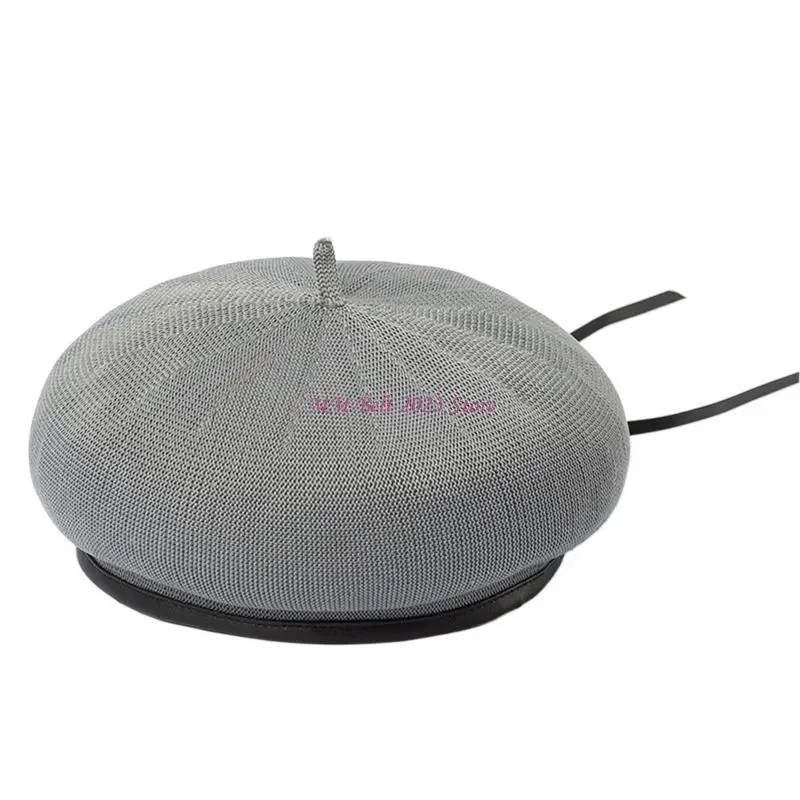 49ME رسام قبعة حفلة بالمورال قبعة فرنسية متماسكة قبعة بيريه للنساء قبعة بيريه مترهل