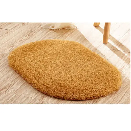 Non-slip Bathroom Mats Memory Foam Bath Rug Ellipse Mats Soft Water Absorption Bath Mats Toilet Floor Doorway Rug Thick Carpets