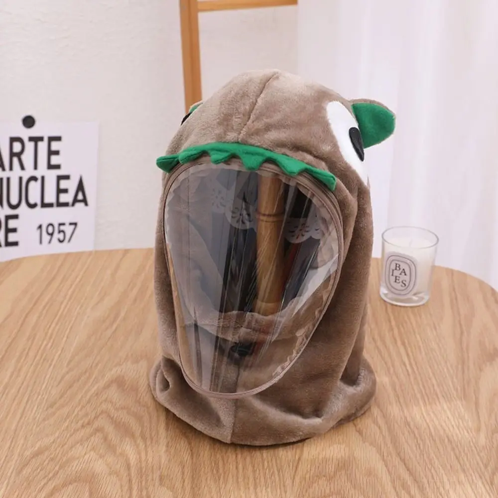 

Fashion Cartoon Integrated Cap Scarf Windproof Winter Warm Hat with Scarf Ear Protection Thicken Snow Caps Children