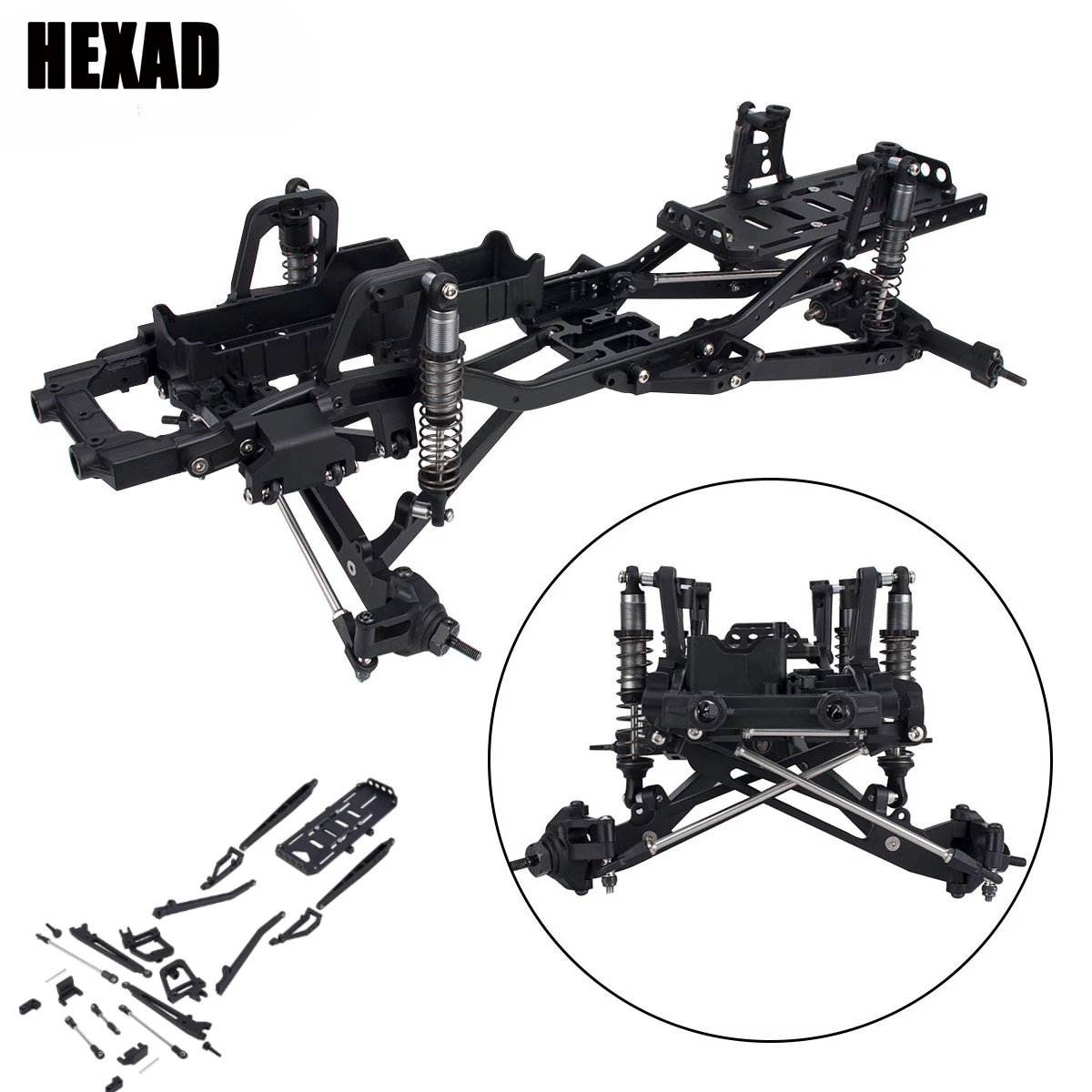 Aluminum Twin I-Beam 2WD Pre-Runner Suspension Conversion Upgrade Kit for 1/10 RC Crawler Car SCX10 I II 90046 90047 Axle Tool