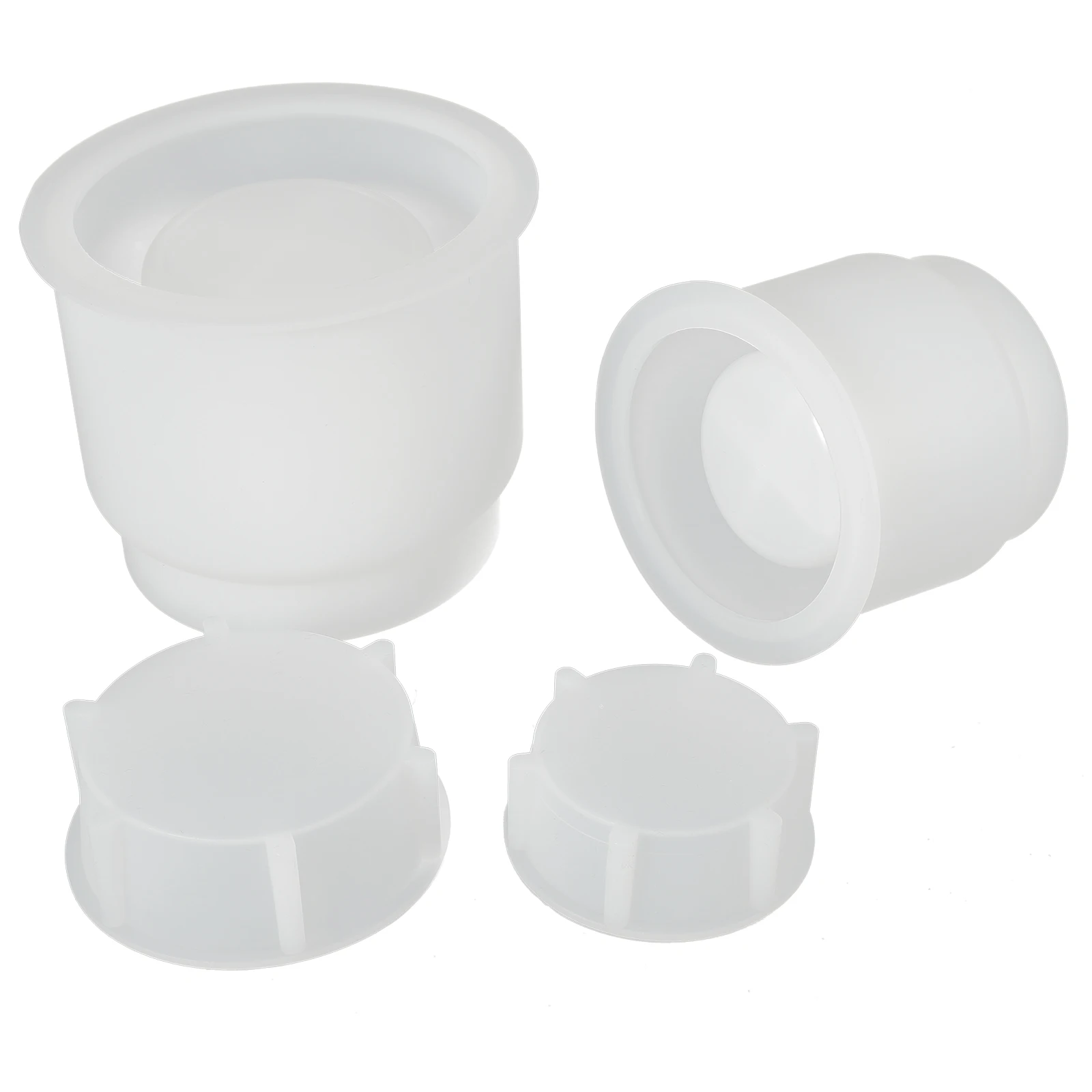 

2 Sets Silicone Jar Mold Crystal Epoxy Resin Casting Diy Storage Jar Molds Durable Craft Making Candlestick Holder For