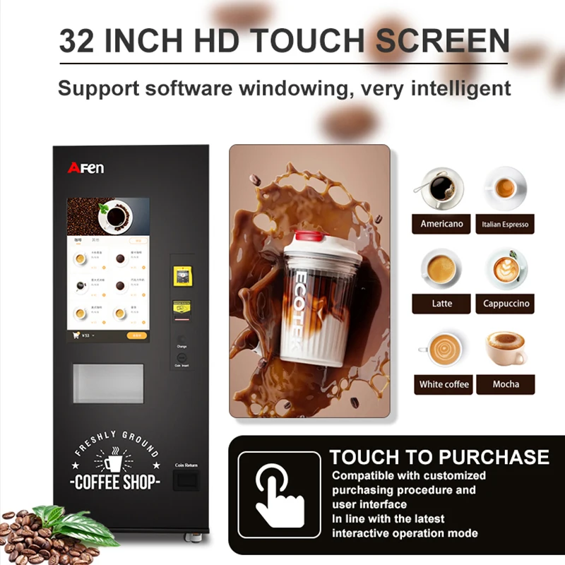 Coffee Vending Machine With Card Payment Quick Espresso Coffee Machine For Restaurant, Home, Office