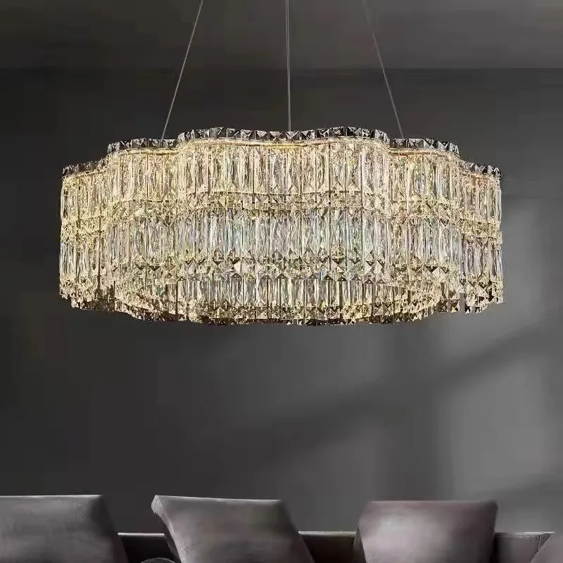 

Italian Designer Luxury Crystal Pendant Lights Living Room Bedroom Restaurant Hotel Cafe Minimalist Villa LED Lighting Luminaire
