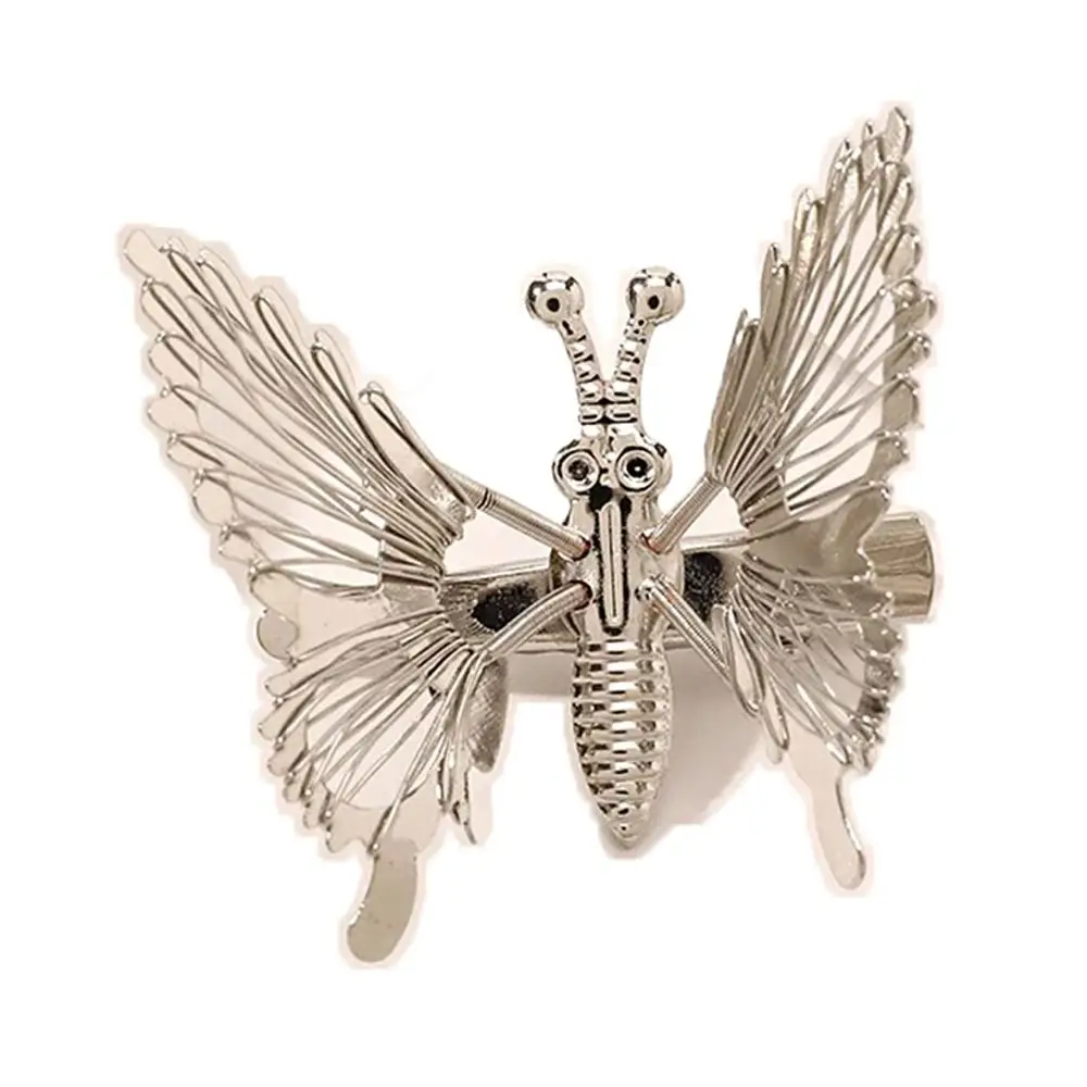 

Fashion Gold Silver Moving Hairpin Spring Hollow Out Wings Hair Clip Headdress Stage Performance Bangs Hairclip