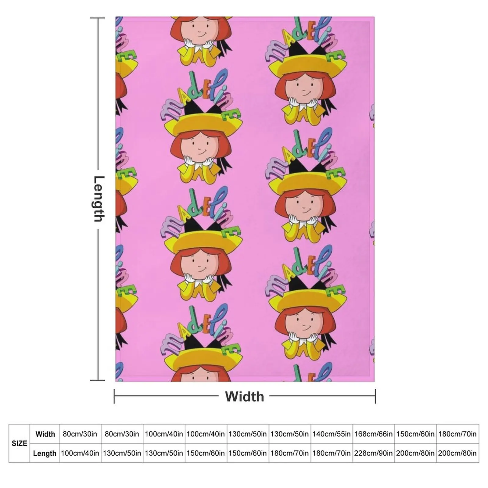 cartoon madeline smile -cartoon kids gift Throw Blanket couch cozy soft plush fuzzy picnic outdoor blanket