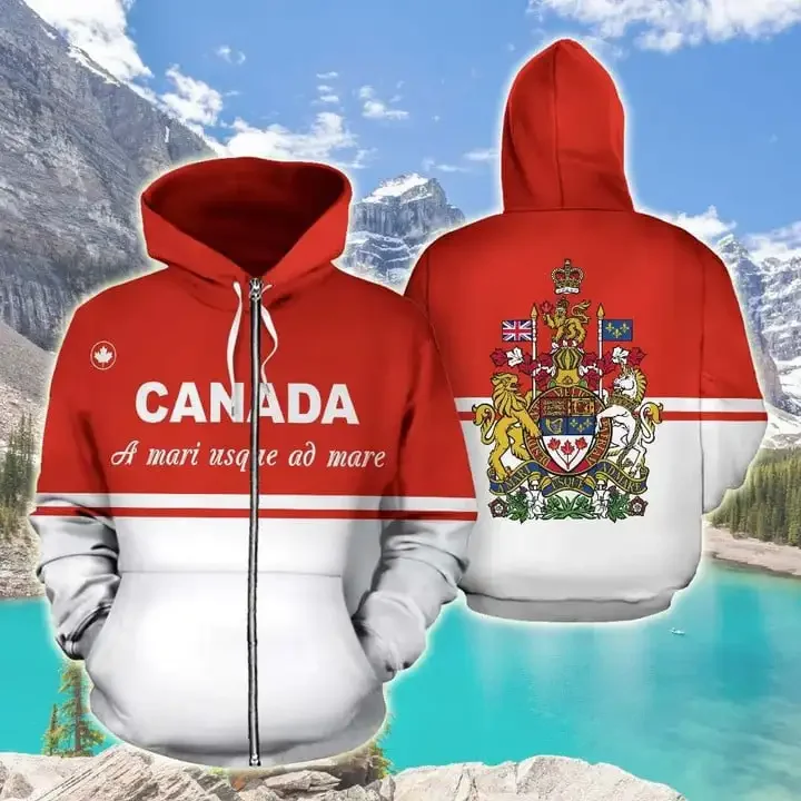 Spring and Summer 3Dprint Newest Proud Canada Flag Team Art Funny Harajuku Causal Unique Unisex Hoodies/Sweatshirt/Zip