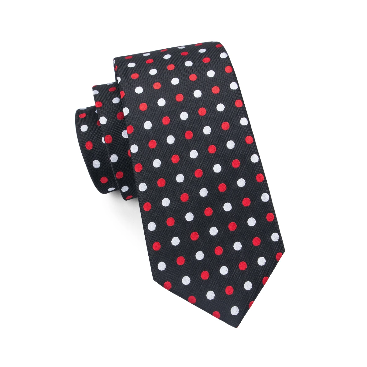 Hi-Tie Designer-Krawatten mit Punkten, 100 % Seide, für Herren, 8,5 cm breit, Business-Hochzeitskrawatten, Taschentücher, Manschettenknöpfe-Set