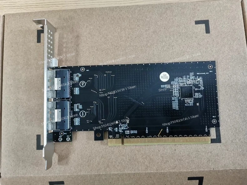 PCIE 4.0 SFF-8654 to Dual 8i Riser Card – External GPU & U.2 NVMe SSD Adapter for Server/Workstation