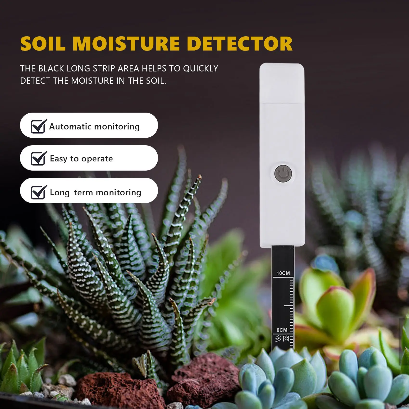 Automatic Soil Moisture Meter for Plants,Plant Moisture Meter, Plant Water Meter, House Plant Soil Moisture Meter