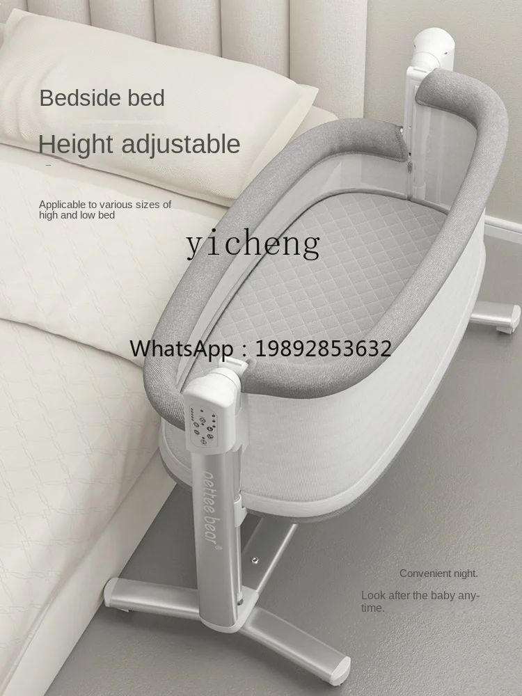 

ZZ Newborn Multi-Function Electric Portable Foldable Mobile Baby Cradle Bed Splicing Big Bed