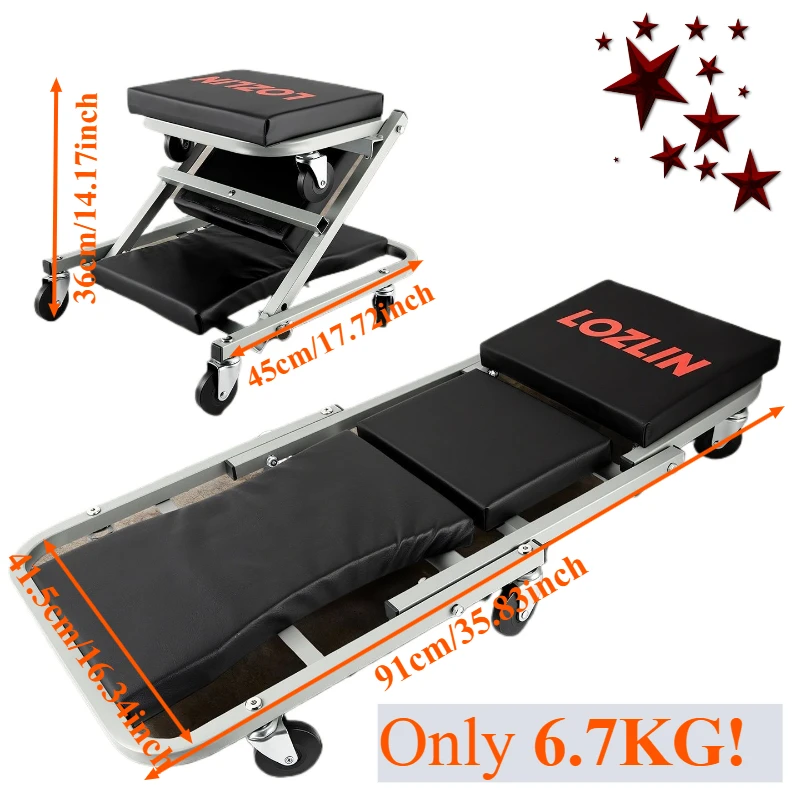 Multifunctional Thickened Repair Scooter Stool - Foldable Chair for Vehicle Chassis Maintenance  Repair Transportation Equipment