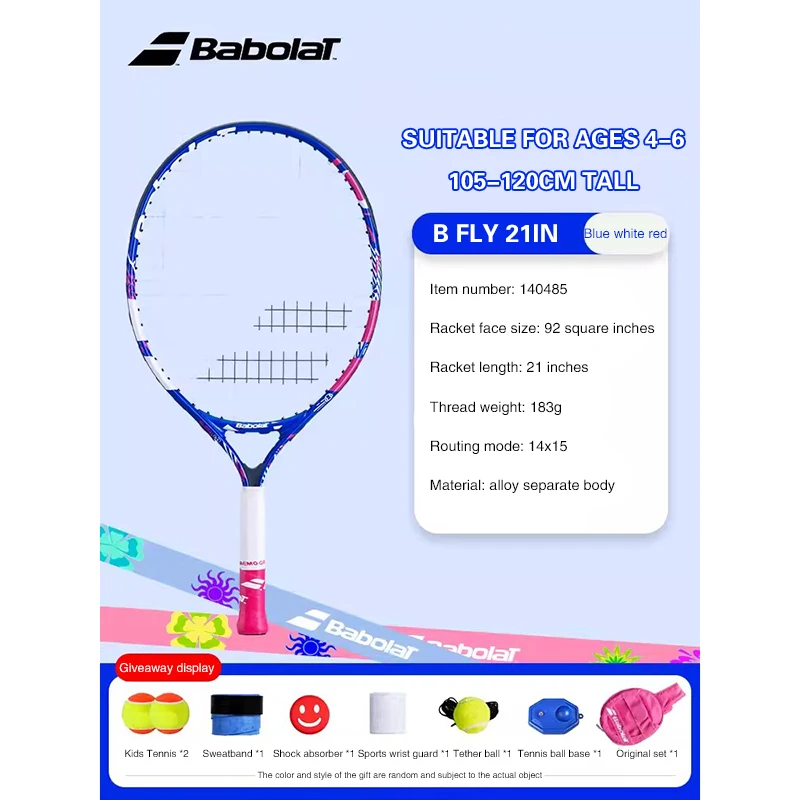 Babolat Original Tennis Racket for Children 2-12 Years Old Tennis Racquet Kids Light Training  Racket