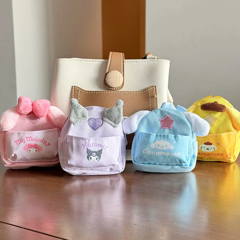 سانريو Kawaii سينامورول كورومي ميلودي حقيبة المعصم دمية سستة محفظة نسائية للعملات المعدنية محفظة صغيرة هدية للأطفال
