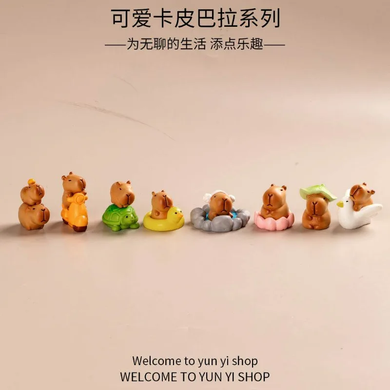

Brand New Cute Decoration Capibara Decoration Car Desktop Small Ornaments Children's Toys Ready in Stock