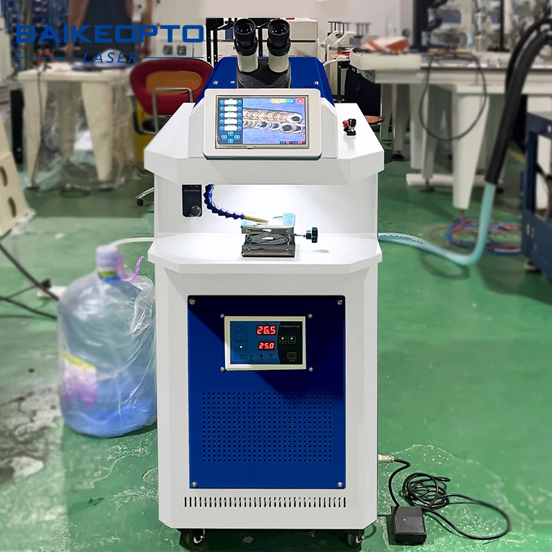 Baikeopto Mini Jewelry Laser Welding Machine with CCD Water Cooling 150w 200w Yag Spot Laser Welders for Wedding Ring Repair
